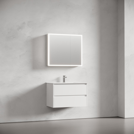 Зеркало-шкаф Sancos Evoke SC8080 80х14х70 настенный цвет серый